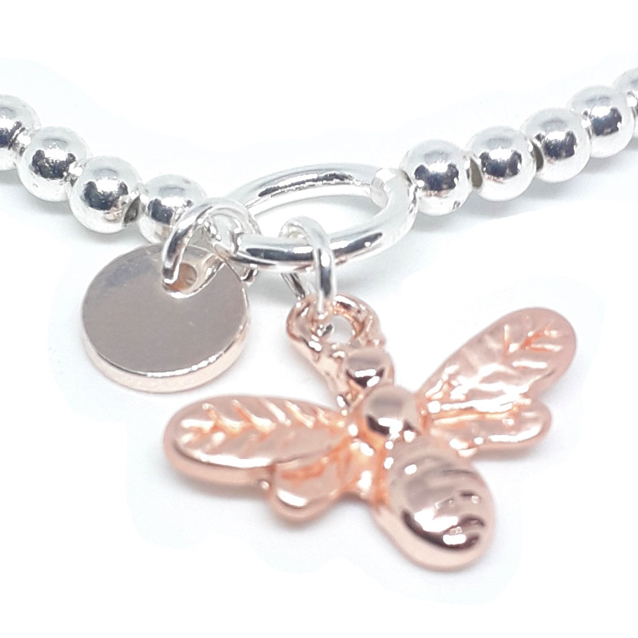 Bee and Disc Bead Bracelet