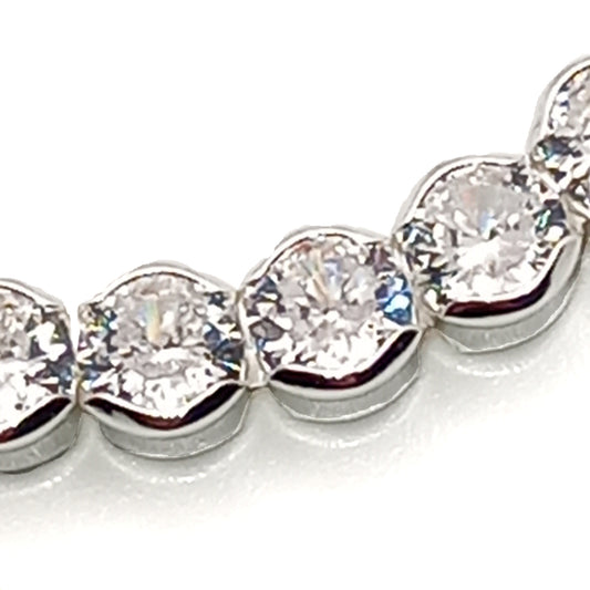 Diamante Tennis Style Clasp Bracelet