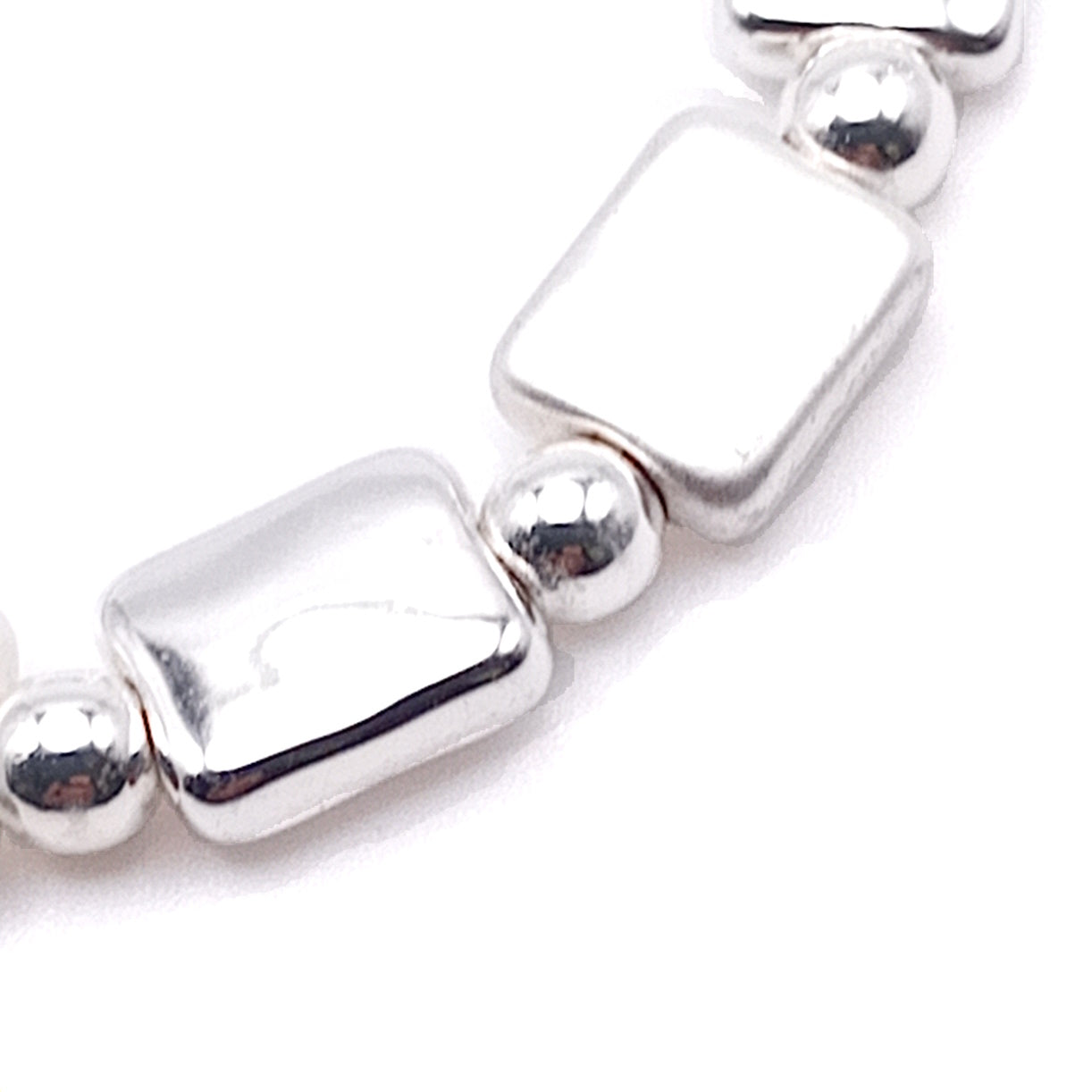 Puffed Oblong Bead Bracelet