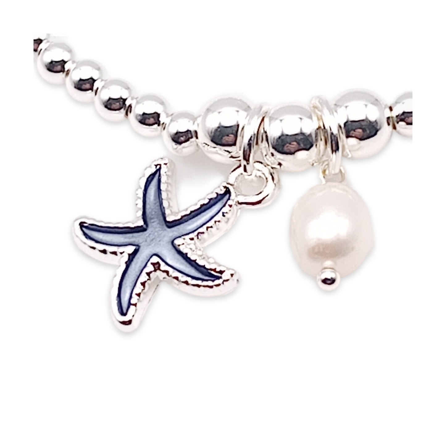 Starfish and Pearl Bead Bracelet