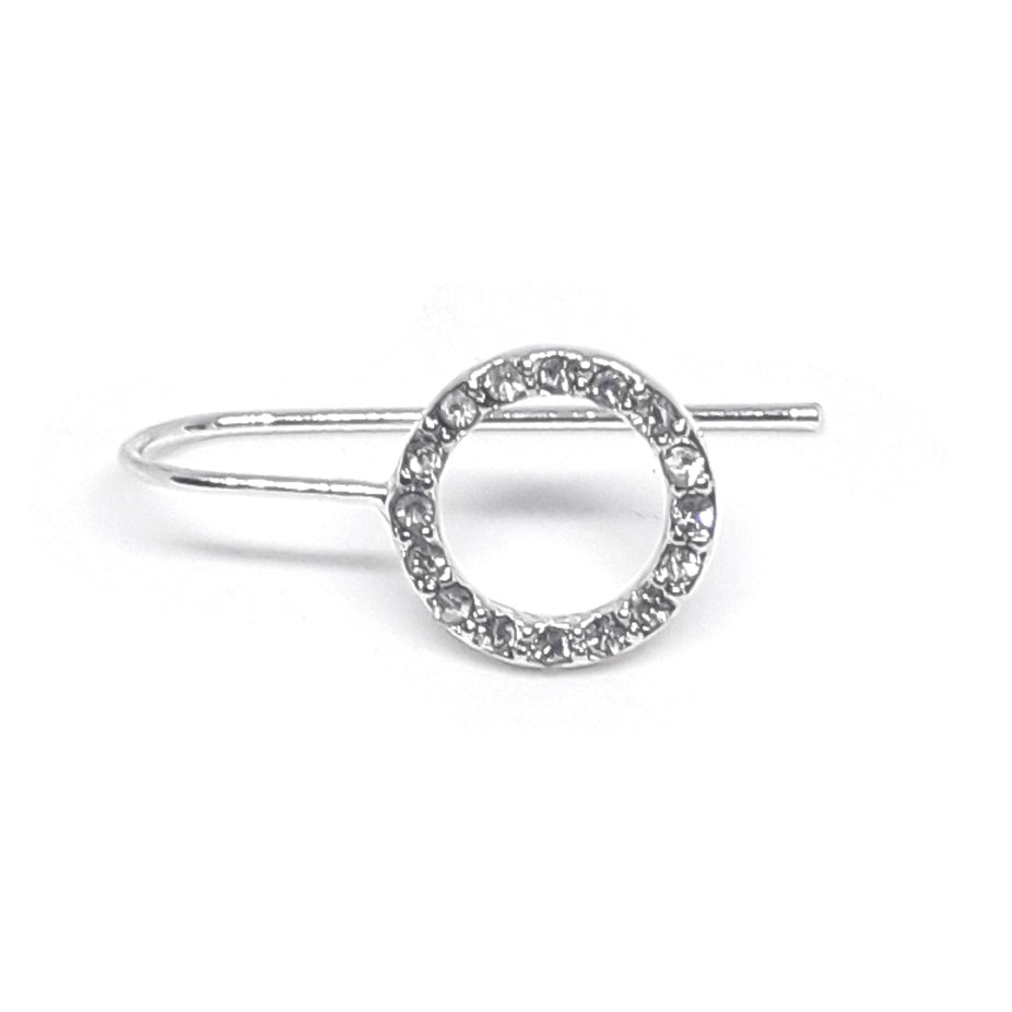 Geometric Diamante Hook Earrings