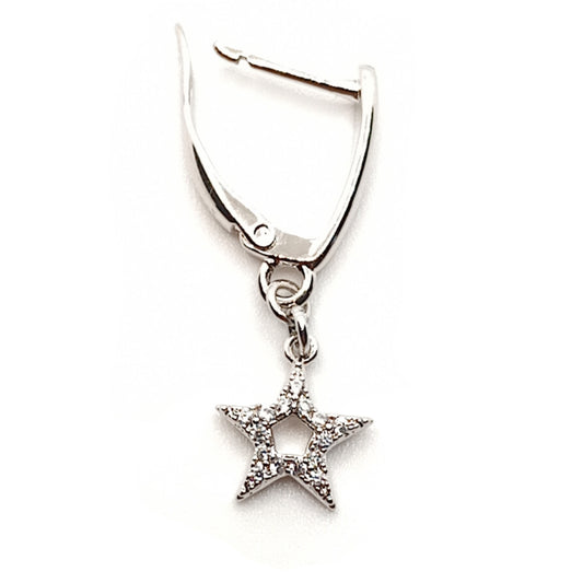 Diamante Star Hoop Earrings