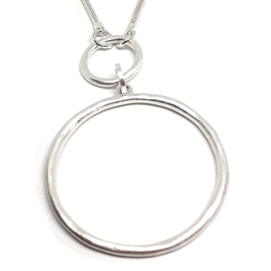 Open Circle Long Necklace