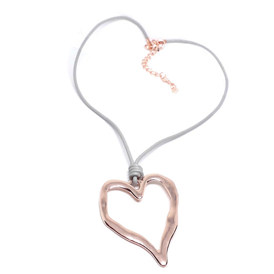 Chunky Heart Pendant Necklace