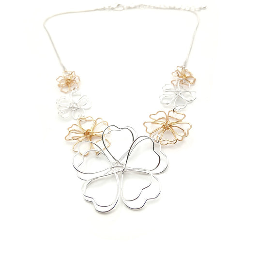 Wire Flower Necklace