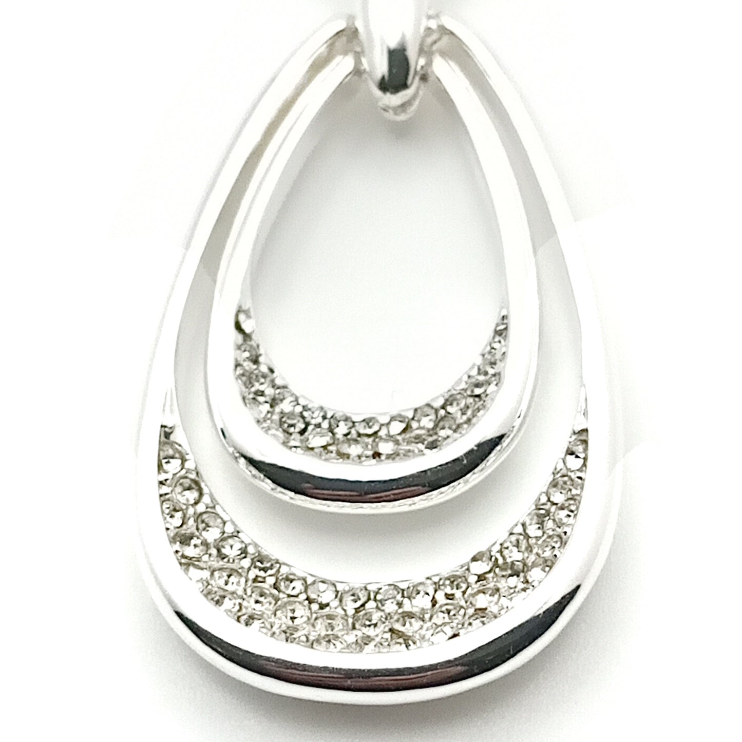 Diamante Teardrop Short Necklace