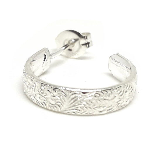 Lace Textured Hoops - Small