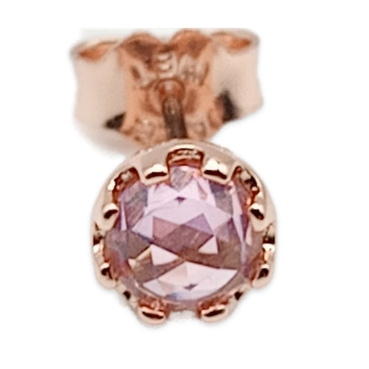Pink Diamante Stud Earrings