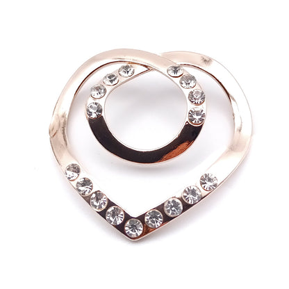 Diamante Heart Scarf Ring