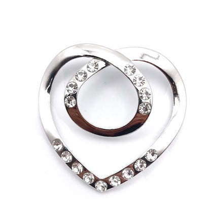 Diamante Heart Scarf Ring