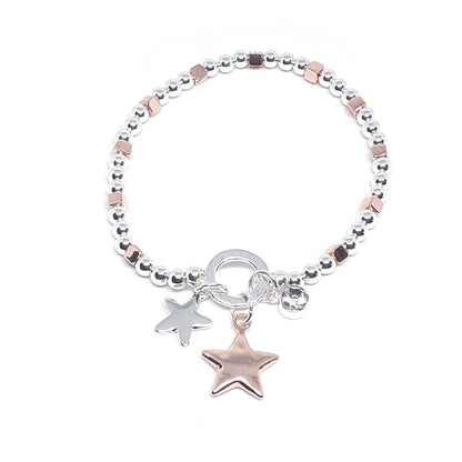 Double star bead bracelet