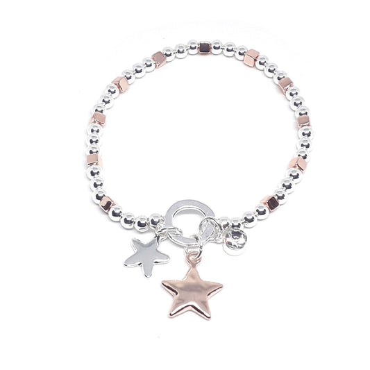 Double star bead bracelet