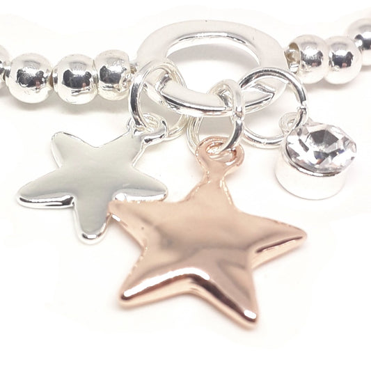 Double star bead bracelet