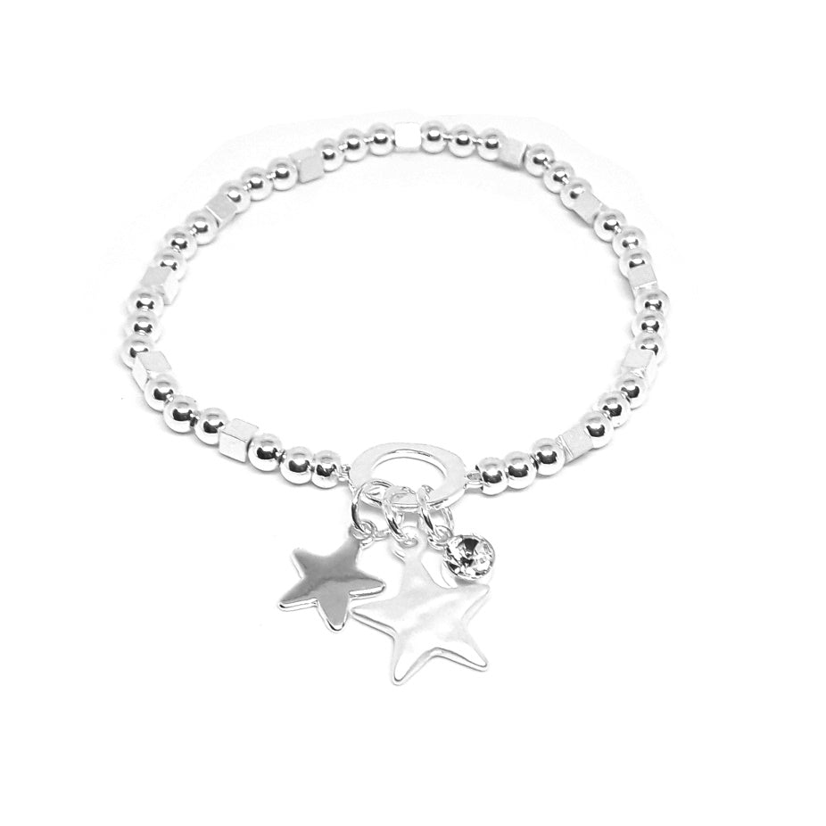 Double star bead bracelet