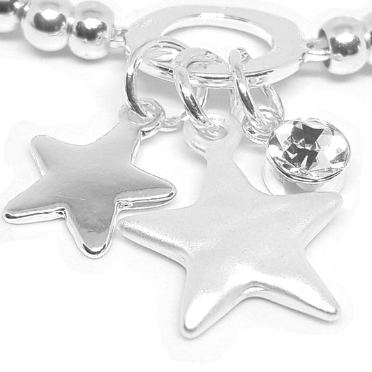 Double star bead bracelet