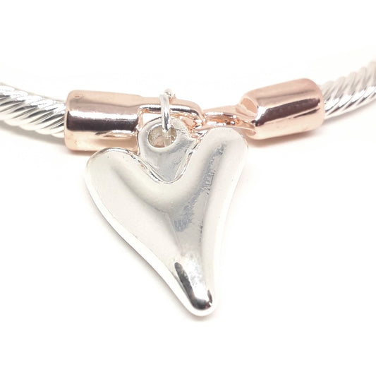 Heart snake clasp bracelet