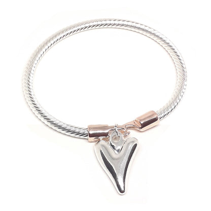 Heart snake clasp bracelet