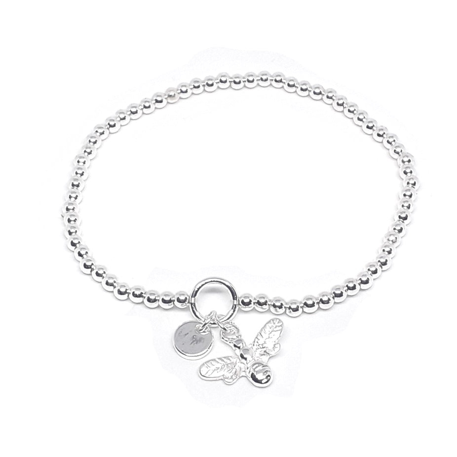 Bee and Disc Bead Bracelet
