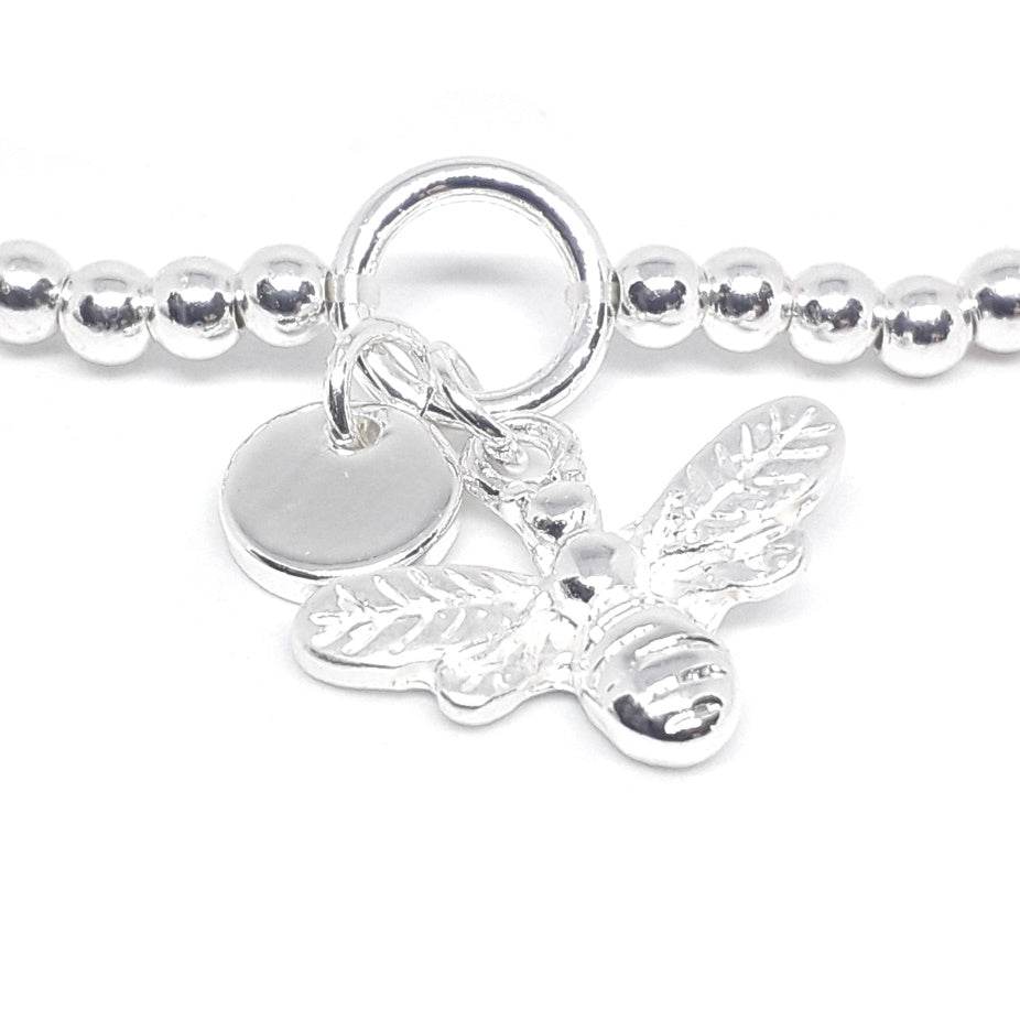 Bee and Disc Bead Bracelet