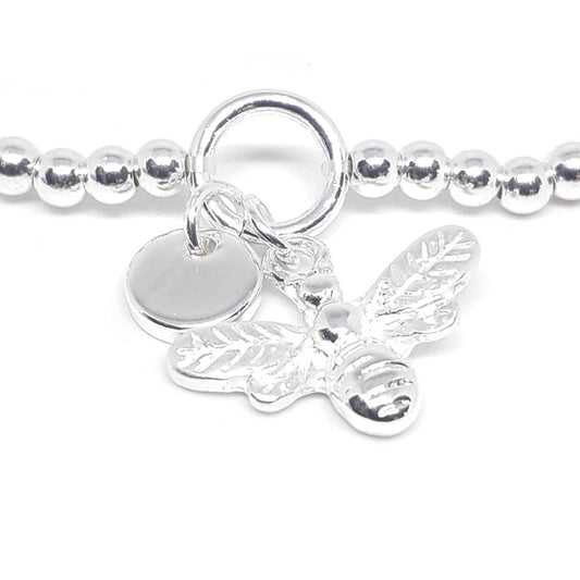Bee and Disc Bead Bracelet