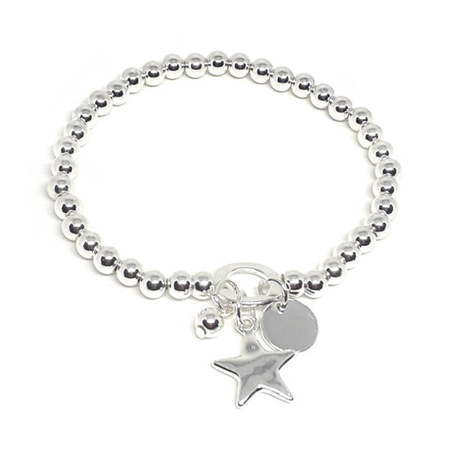 Star, Bead and Disc Bead Bracelet