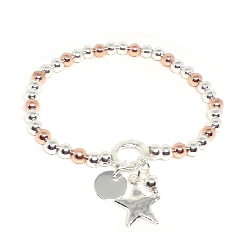 Star, Bead and Disc Bead Bracelet