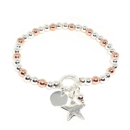 Star, Bead and Disc Bead Bracelet