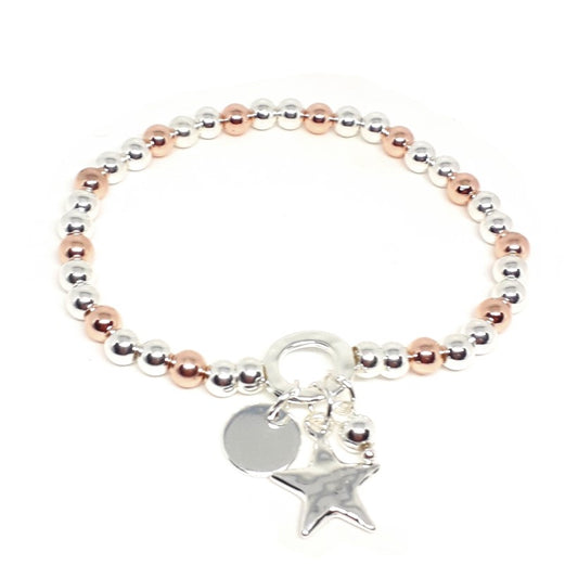 Star, Bead and Disc Bead Bracelet