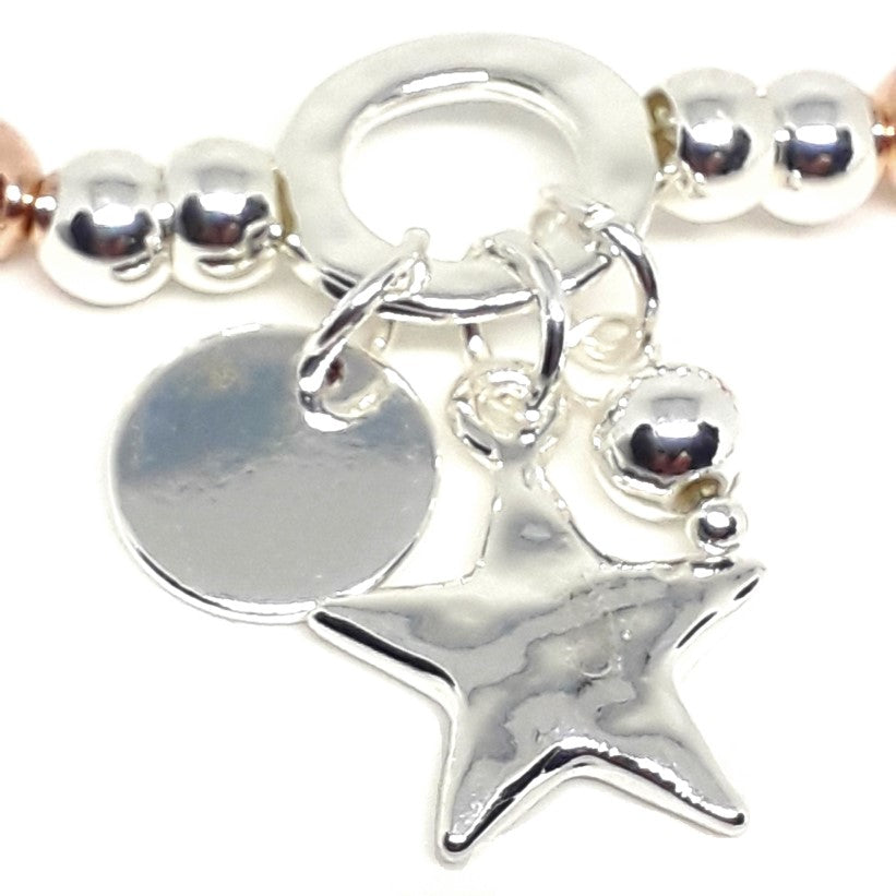 Star, Bead and Disc Bead Bracelet