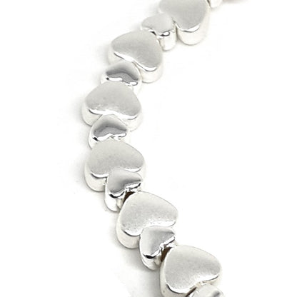Flat heart bead bracelet