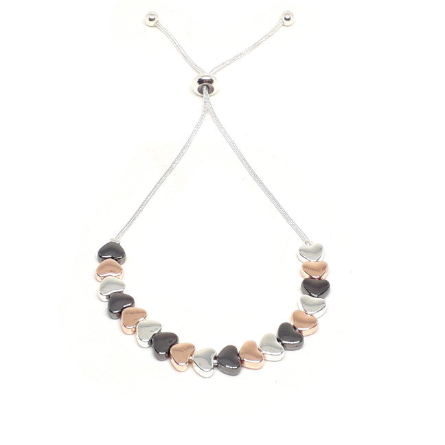 Flat Heart Drawstring Bracelet
