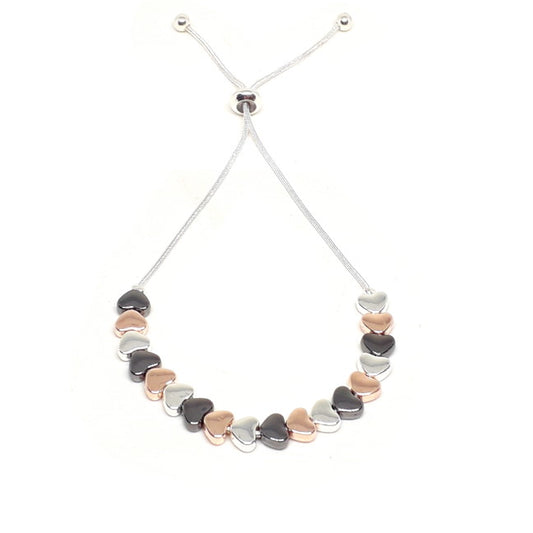Flat Heart Drawstring Bracelet