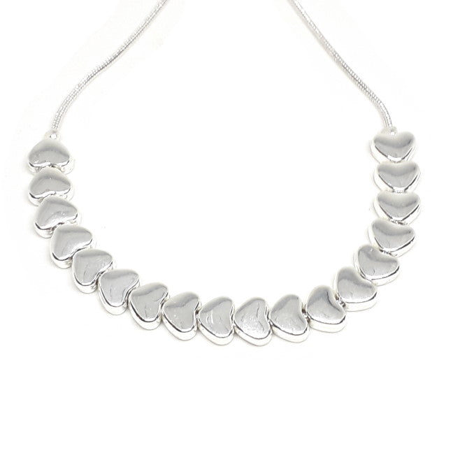 Flat heart drawstring bracelet