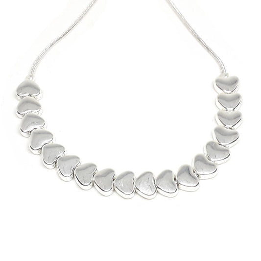 Flat heart drawstring bracelet