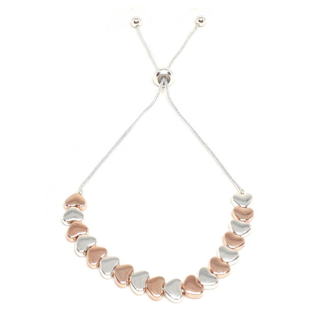 Flat heart Drawstring Bracelet