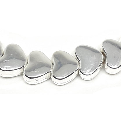 Flat Heart Bead Bracelet