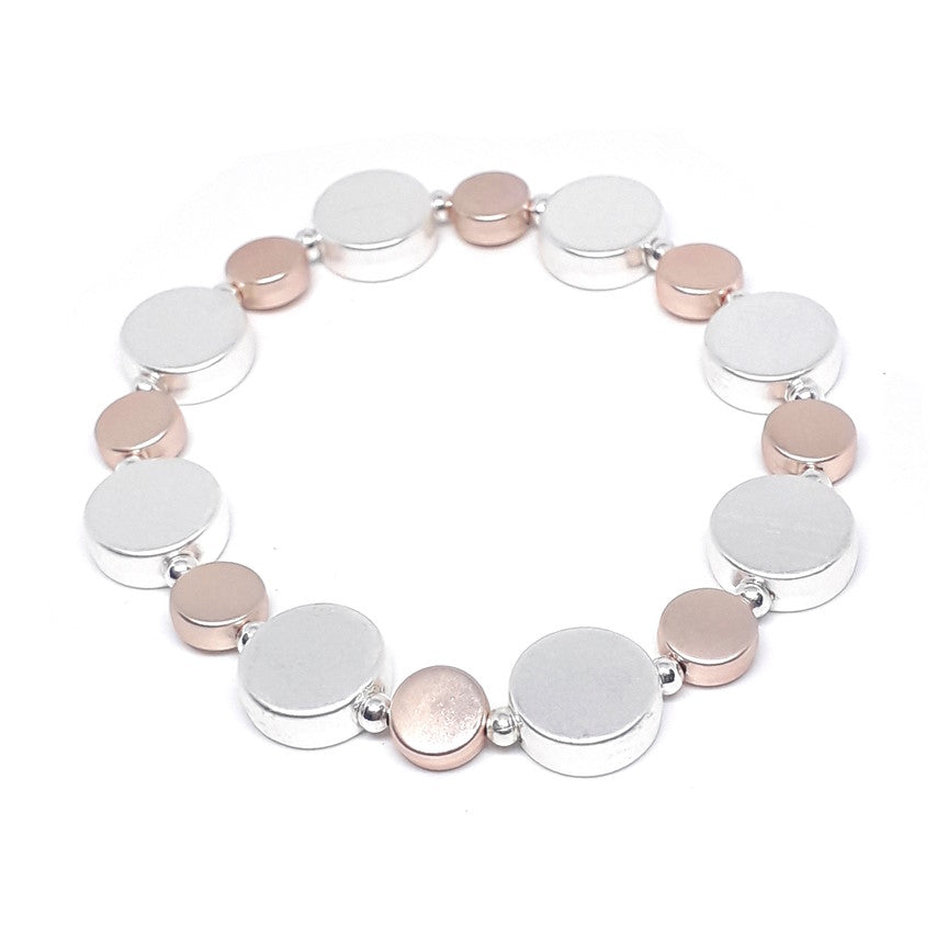 Flat Circle Bead Bracelet