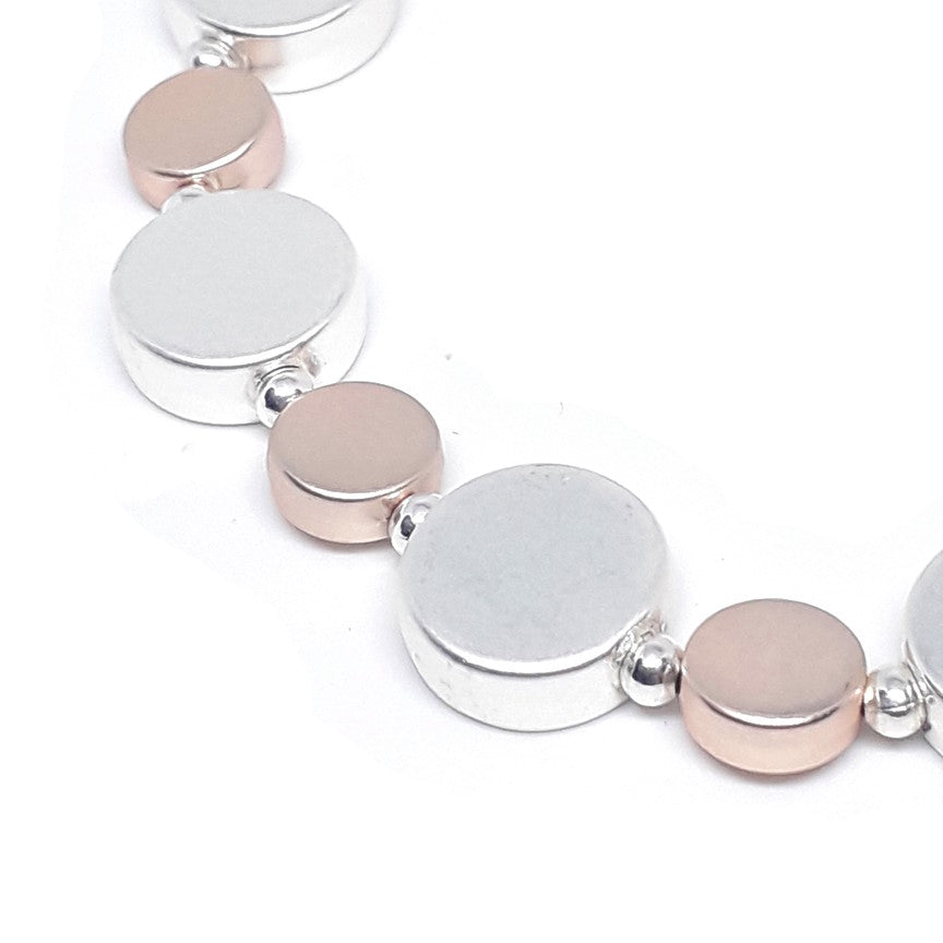 Flat Circle Bead Bracelet