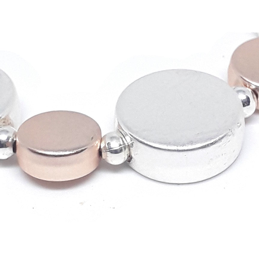 Flat Circle Bead Bracelet