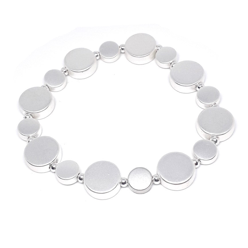Flat Circle Bead Bracelet