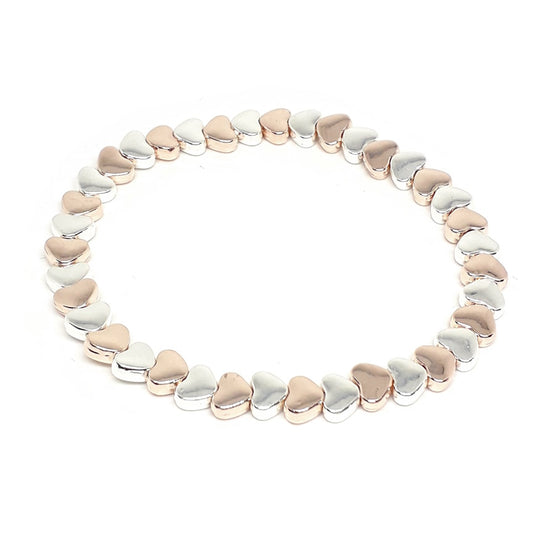 Flat Heart Bead Bracelet