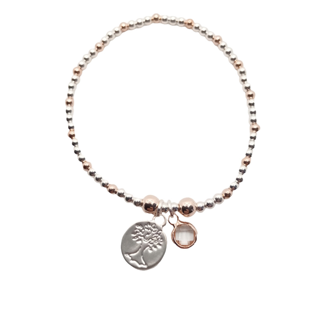 Tree of Life Disc Bead Bracelet