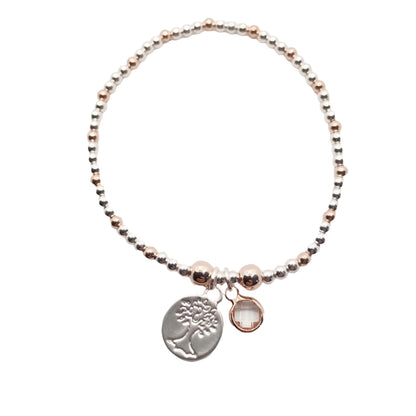 Tree of Life Disc Bead Bracelet