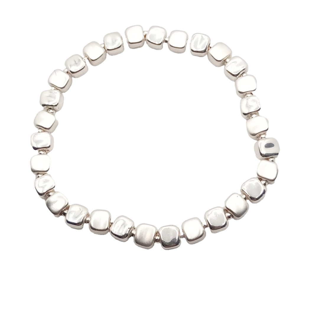 Rounded Cube Bead Bracelet