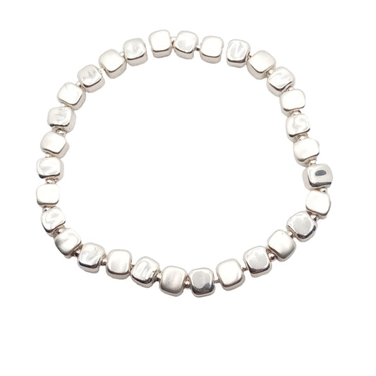Rounded Cube Bead Bracelet