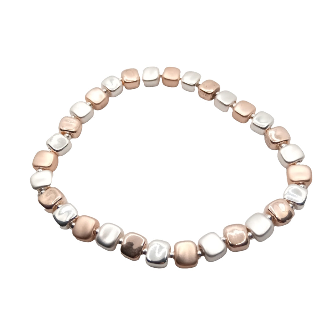 Rounded Cube Bead Bracelet