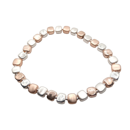Rounded Cube Bead Bracelet