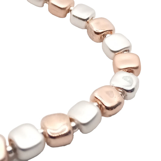 Rounded Cube Bead Bracelet
