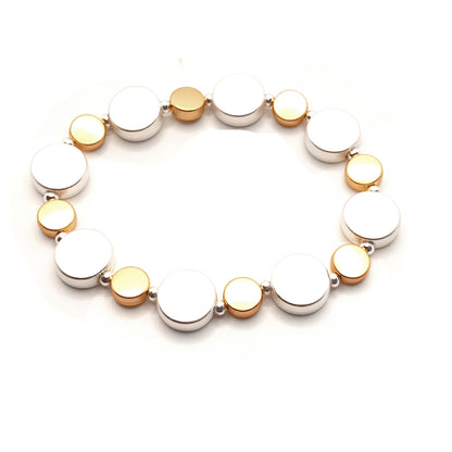 Flat Circle Bead Bracelet