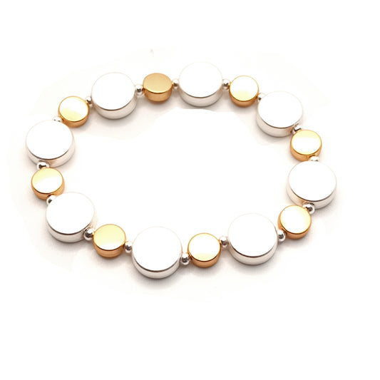 Flat Circle Bead Bracelet